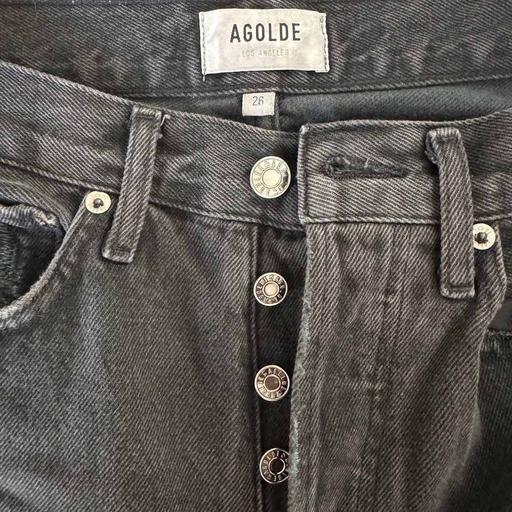 Agolde High-Waist Black Jeans